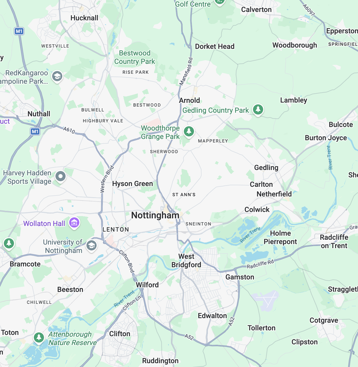 Nottingham Map